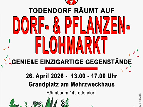 Plakat Dorf- & Pflanzenflohmarkt Todendorf