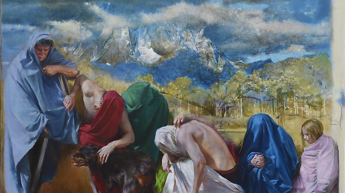 Hundeherz, 2024. Öl auf Leinwand, 80x90cm