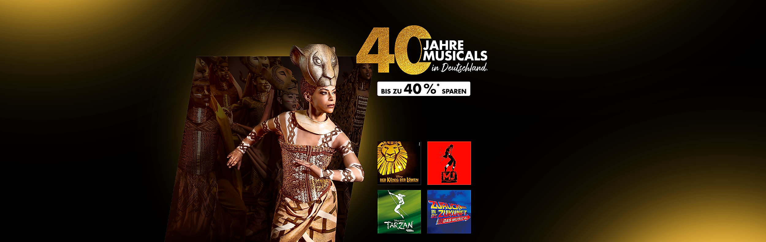Ticketaktion mit bis zu 40 % Rabatt auf ausgewählte Musicals