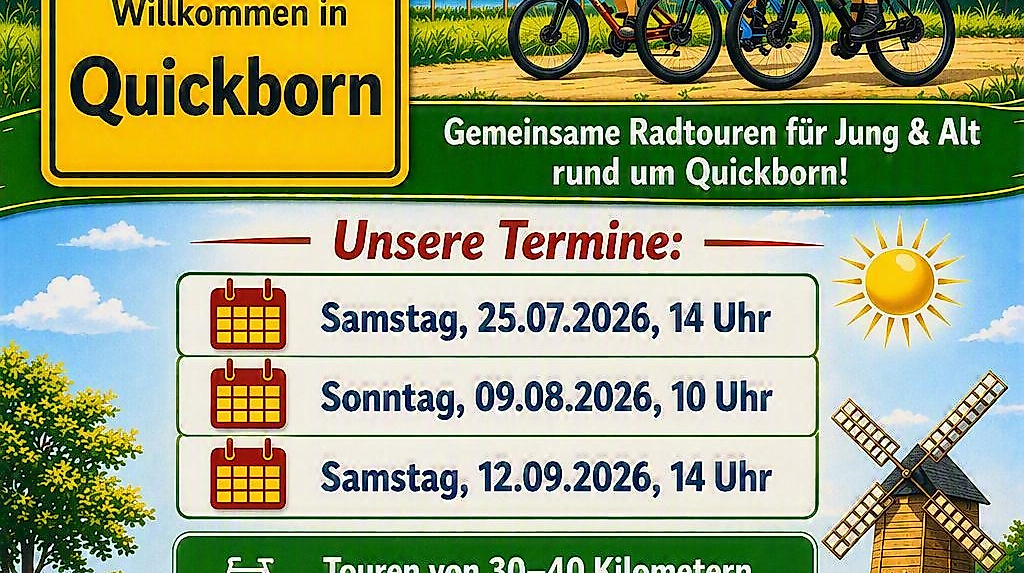 Fahrradtouren-Terminplakat