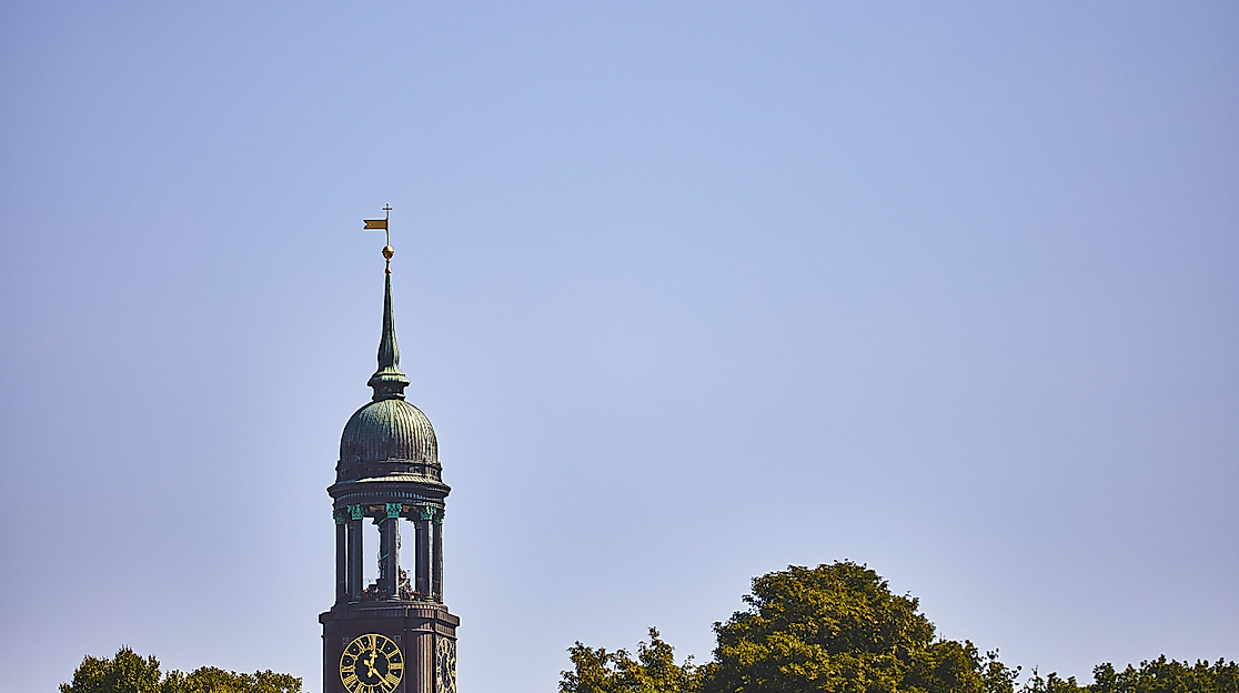 Spitze der St. Michaelis Kirche 