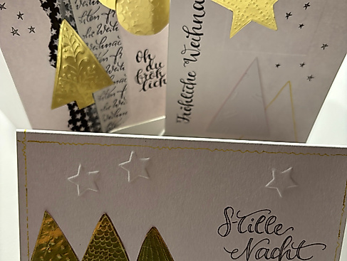 Kreativ - Workshop im Kunsthaus: Edle Weihnachtskarten