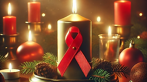 Gedenk-Andacht openair auf dem Schrangen/Weihnachtsmarkt zum Weltaidstag (Kopie)